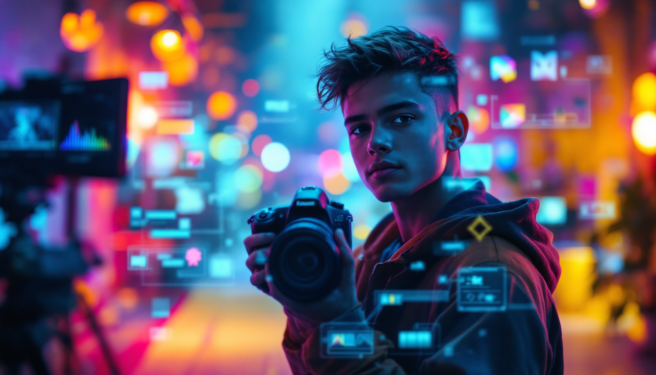 Revolutionize DSLR cute boy editing with HD backgrounds powered by SocialAF