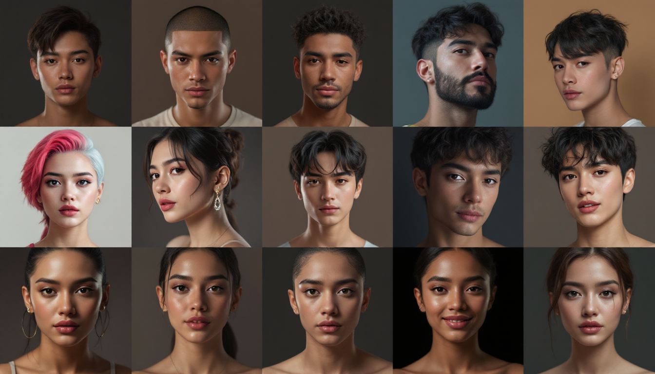 Rapid cum facial creation without creative bottlenecks