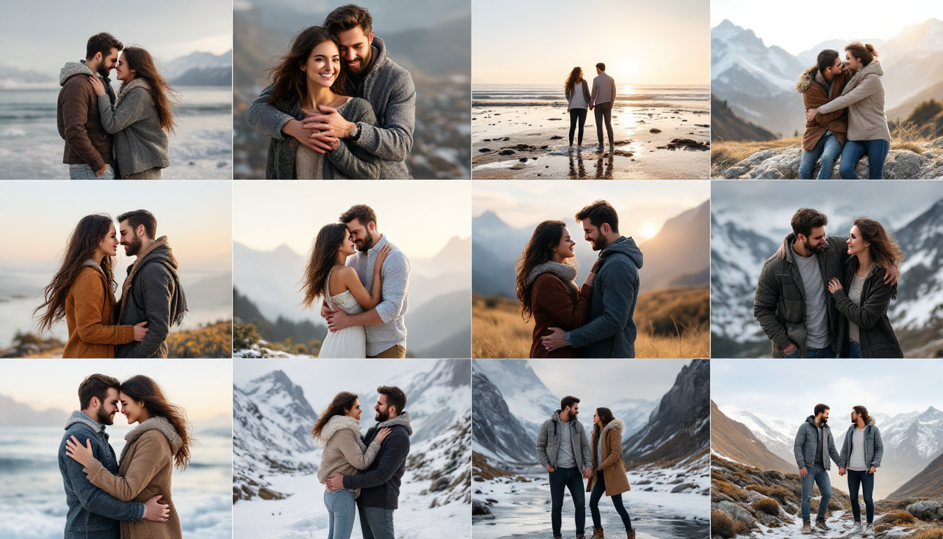 Rapid creation of customized couple visuals