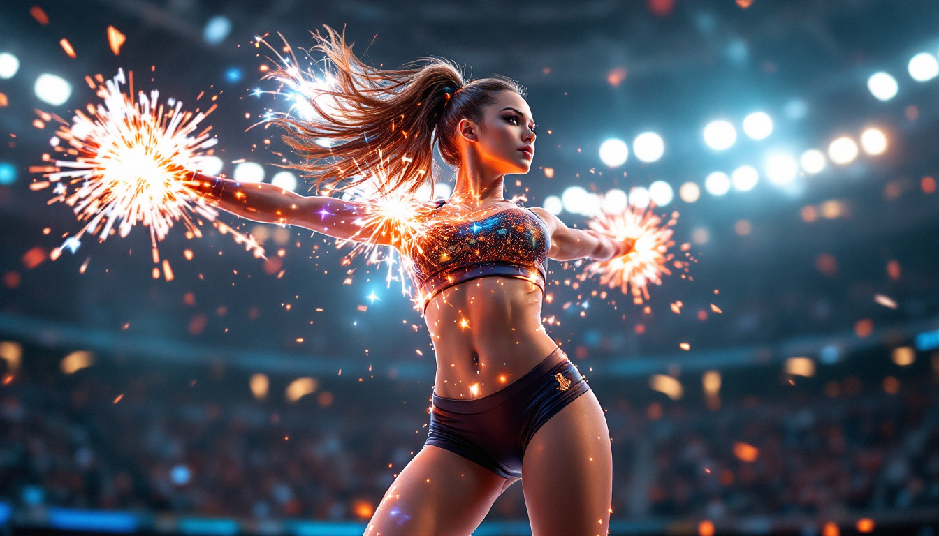 Elevate your content with stunning sexy AI cheerleader visuals