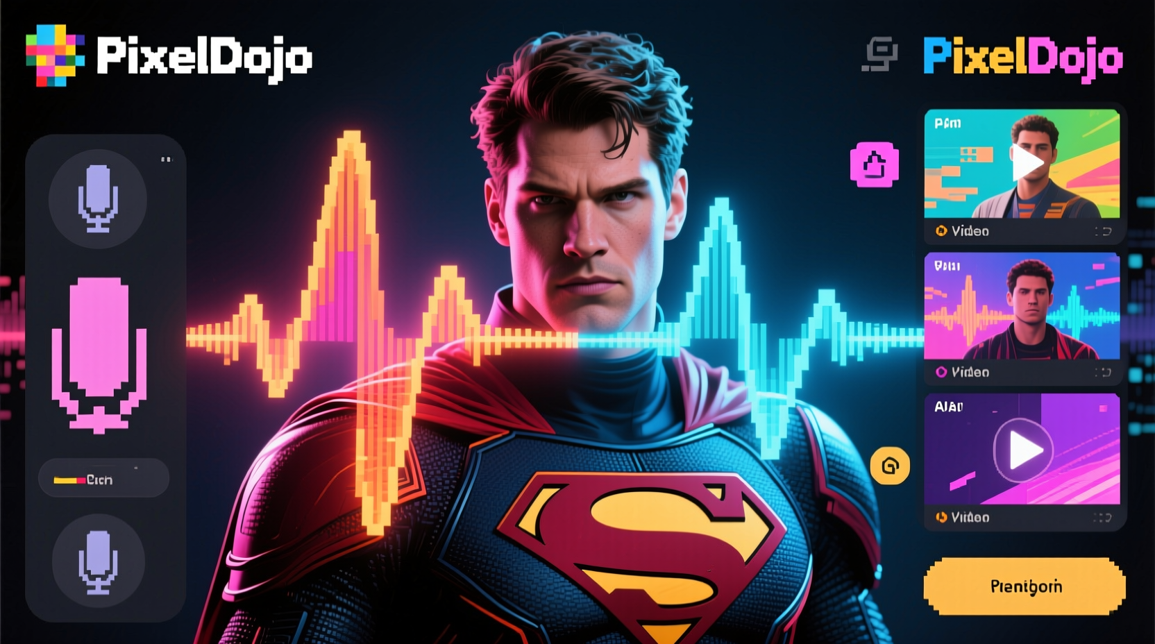 Elevate your content with integrated AI sound and voice capabilities