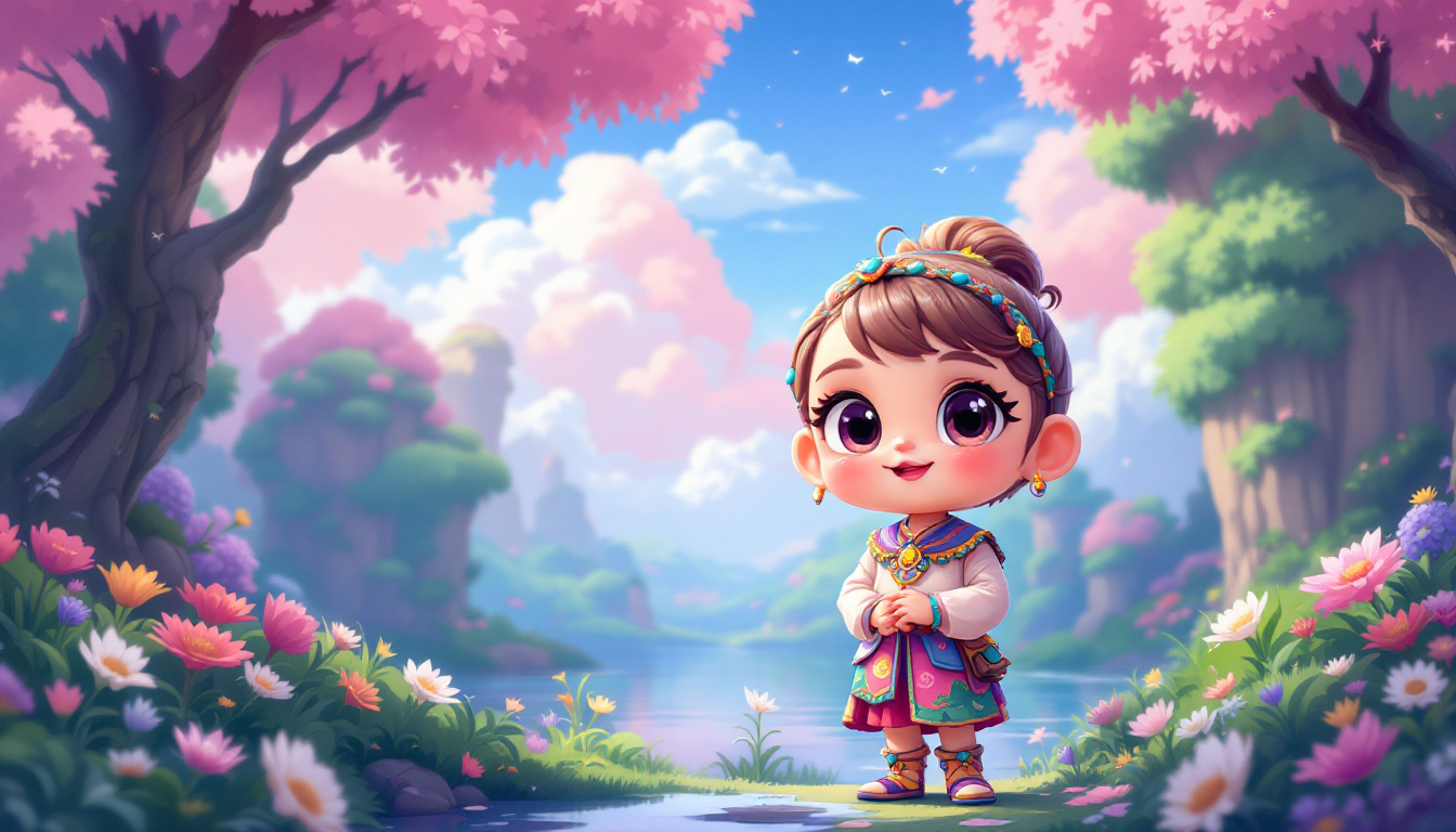 AI chibi hero visual