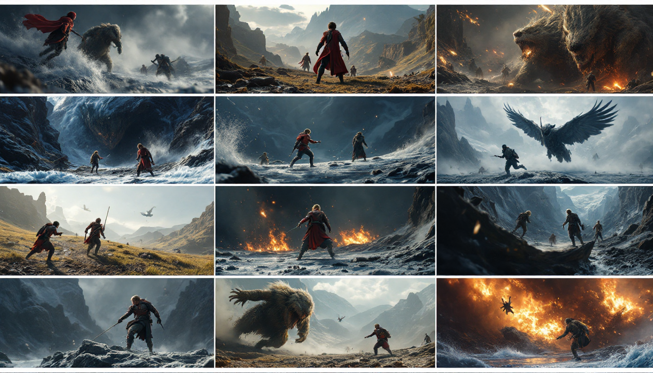 Epic landscape AI video