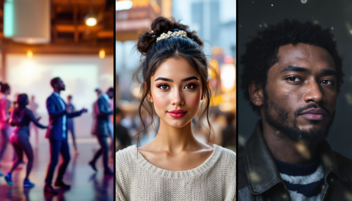 Realistic AI video scene