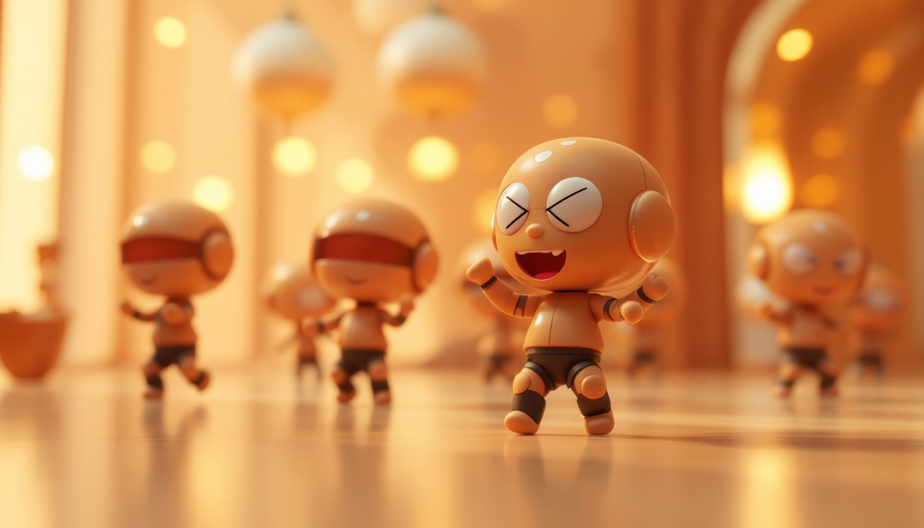 Realistic AI video scene