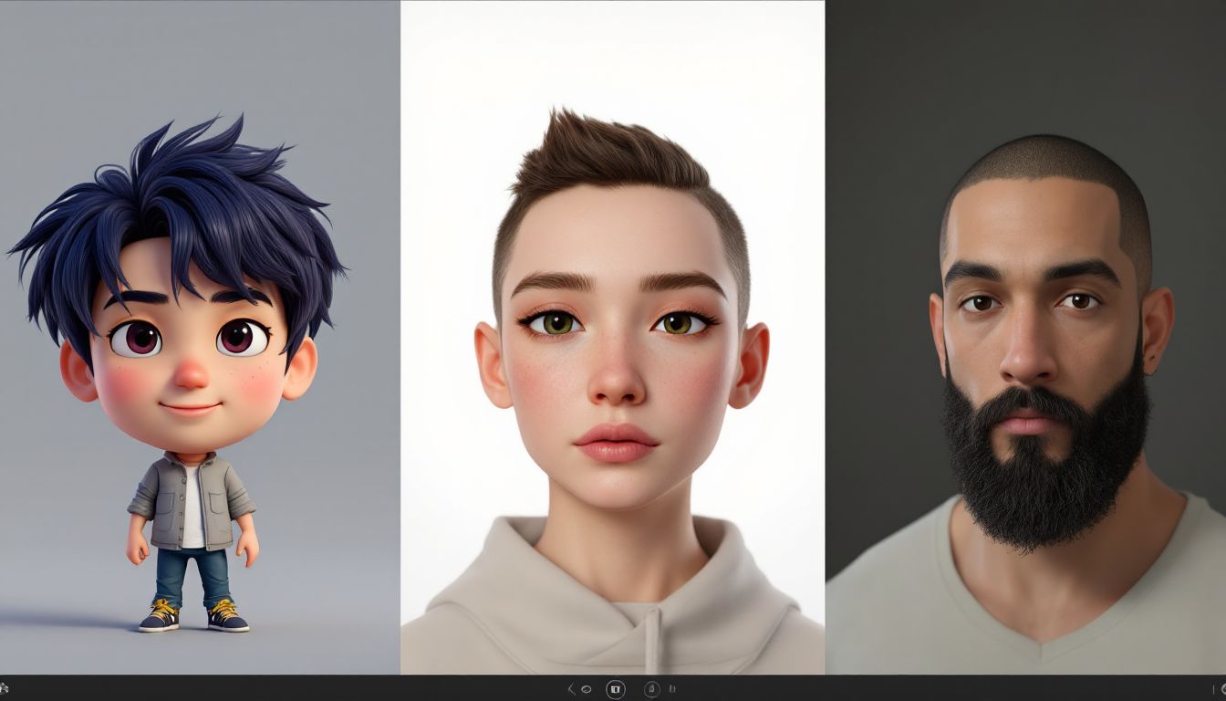 Realistic AI avatar in portrait style