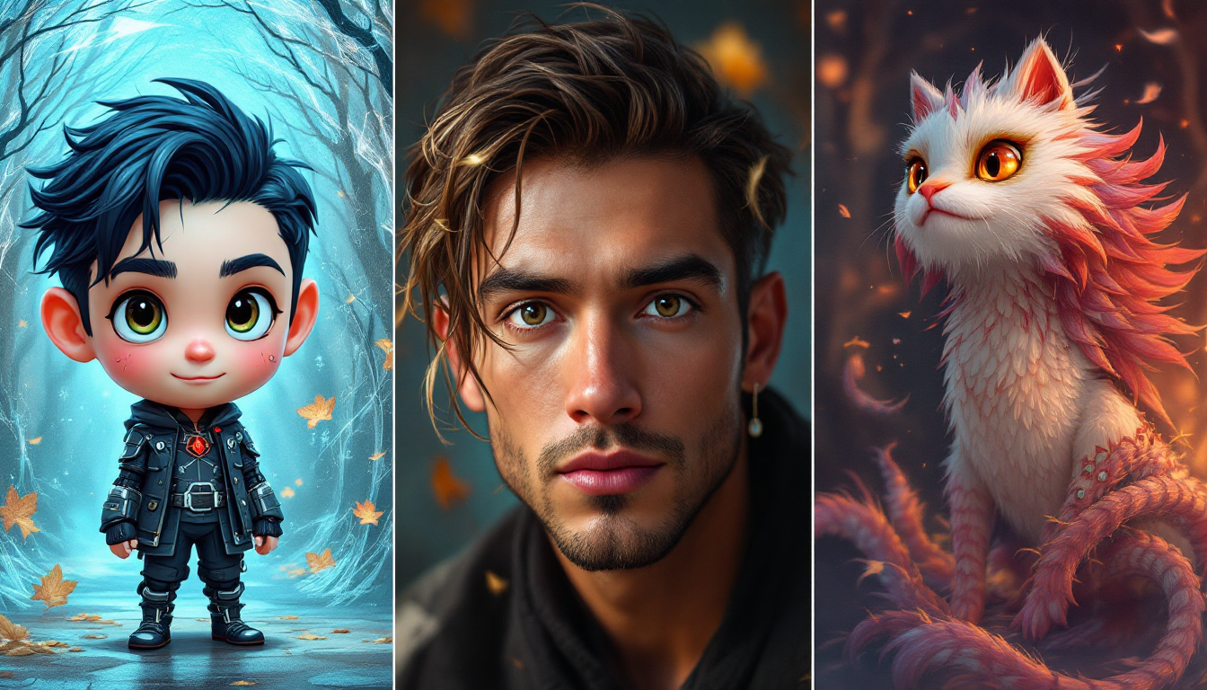 AI-generated presentation slide with realistic images