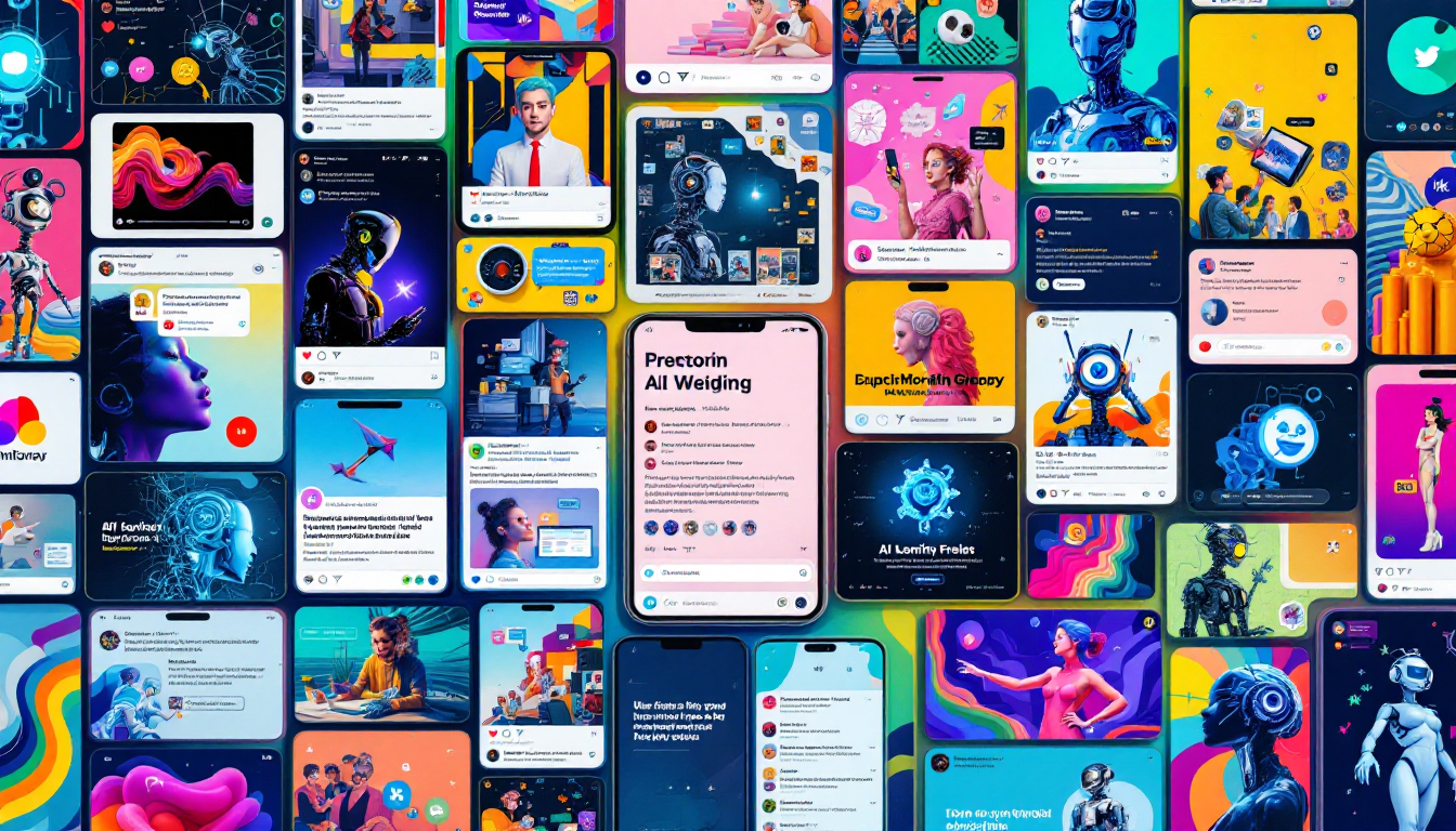 Dynamic social media AI content visual