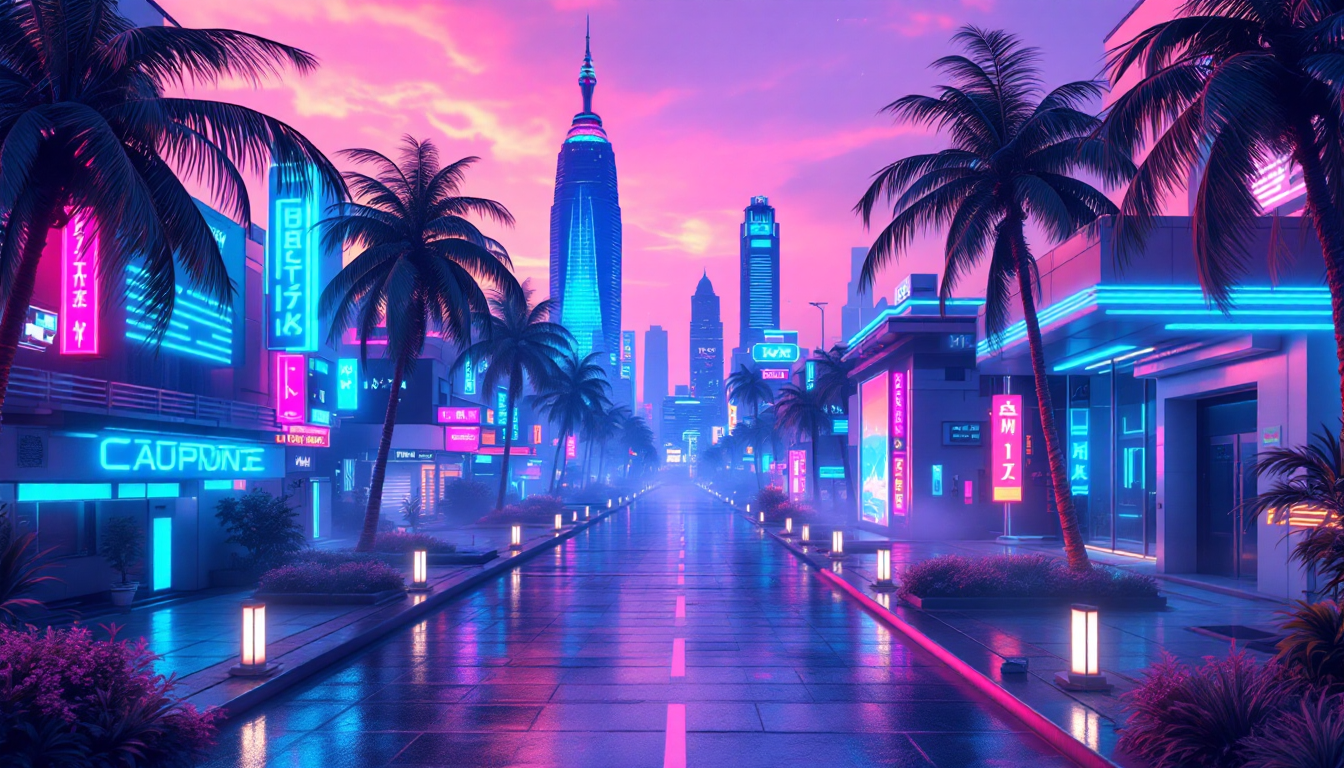 Elevate Your Social Feeds with AI-Powered Vaporwave Art