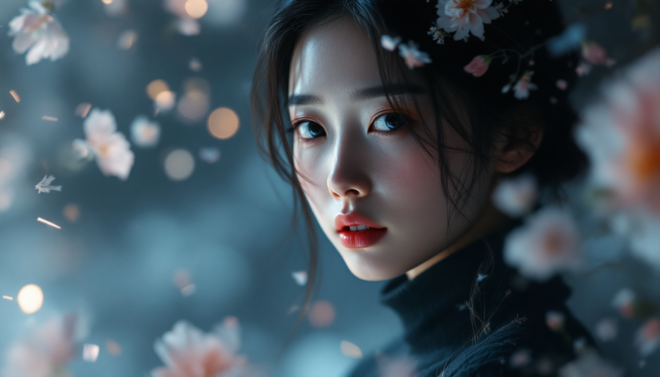 Elevate Your Profiles with Hidden Face Korean Girl AI Images