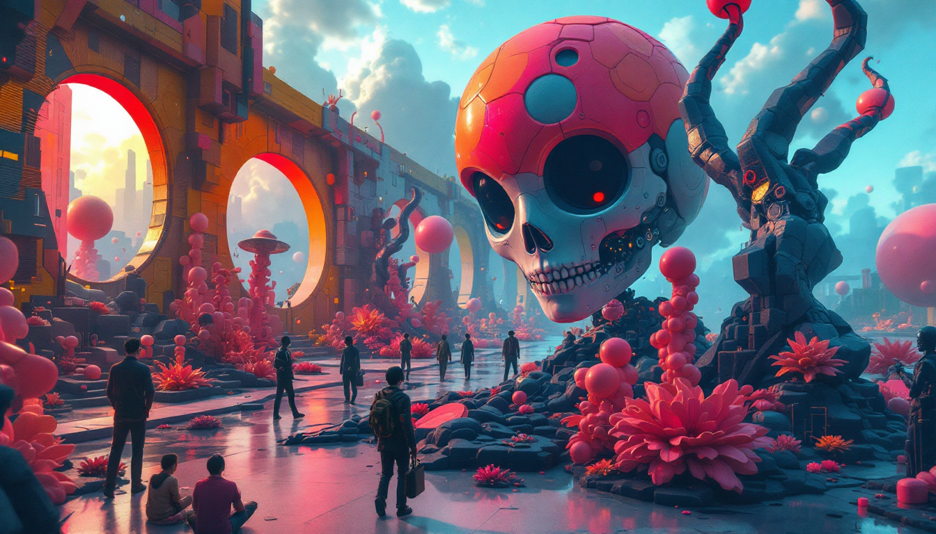 Rapid surreal art generation for social dominance