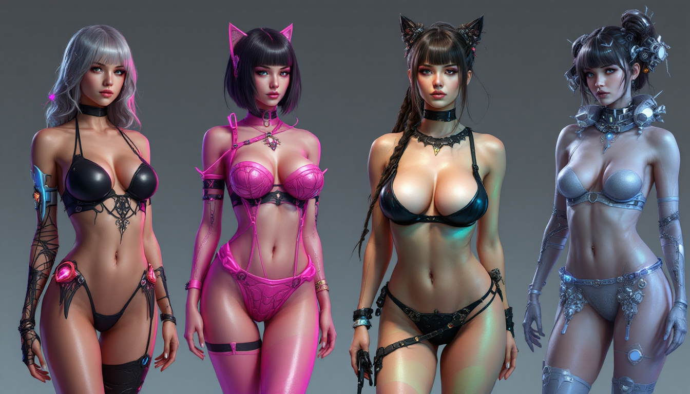 All-in-one model access for lingerie art