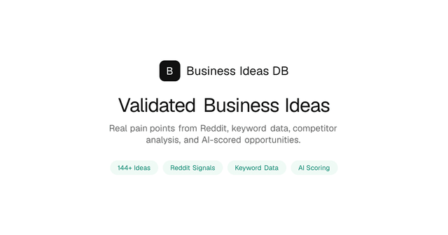 Business Ideas Database
